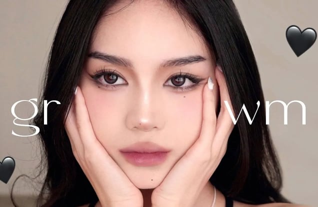 Everyday Cool Tone Makeup 🐈‍⬛ #grwm img