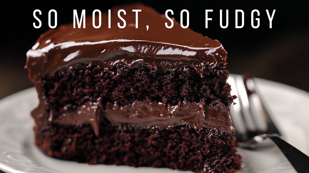 Moist & Fudgy Chocolate Cake with Everyday Ingredients img